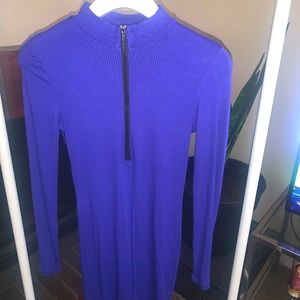 Fun Mockneck Zipper Dress! 💜